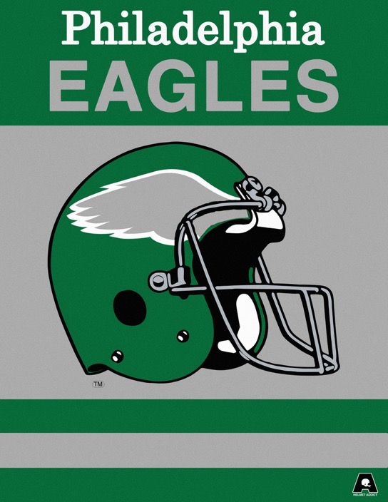 Philadelphia Eagles Helmet Graphic Wall Art