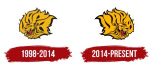 Roaring Lion Graphic Pair with 1998–2014 and 2014–Present Dates