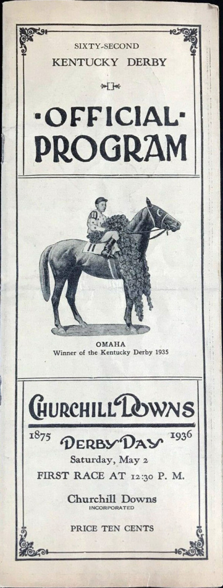 1936 Kentucky Derby Official Program Cover – Churchill Downs