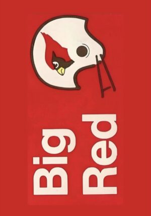 Big Red Bull Head Graphic Wall Art