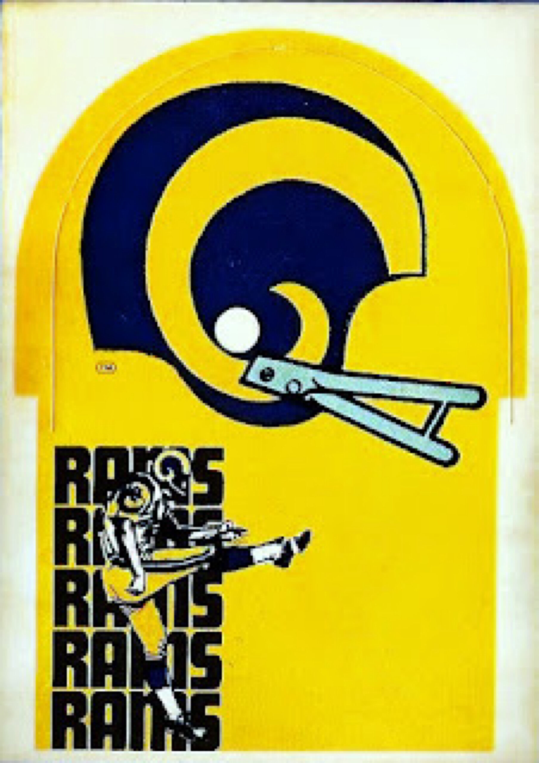 Yellow Ram Graphic Poster with Repeating RAMS Typography
