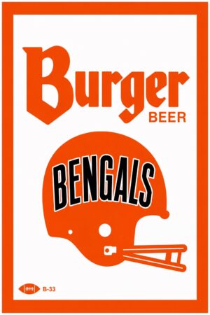 Orange Burger Beer Bengals Football Poster