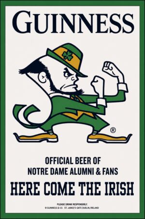 Guinness Notre Dame Irish Leprechaun Poster