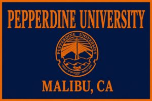 Pepperdine University Malibu CA Navy and Orange Wall Art