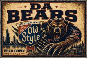 Vintage-Style Chicago Bears Bear Down Wall Art