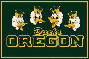 Oregon Ducks-Inspired Cartoon Duck Graphic Wall Art