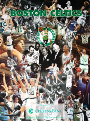 Boston Celtics Basketball History Collage Wall Art