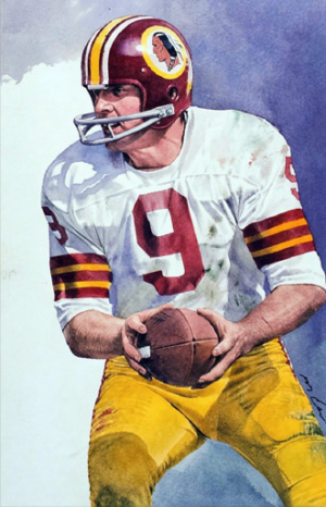 Illustrated Football Player #9 Wall Art