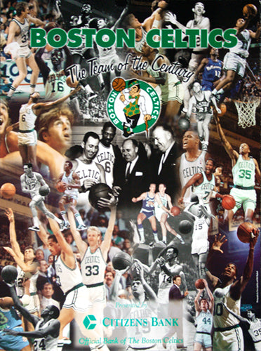 Boston Celtics Basketball History Collage Wall Art