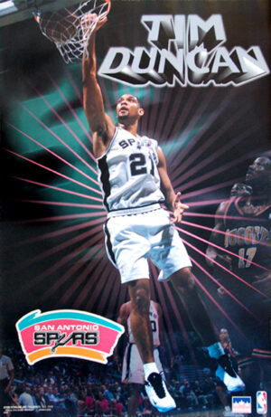 Tim Duncan San Antonio Spurs Basketball Poster