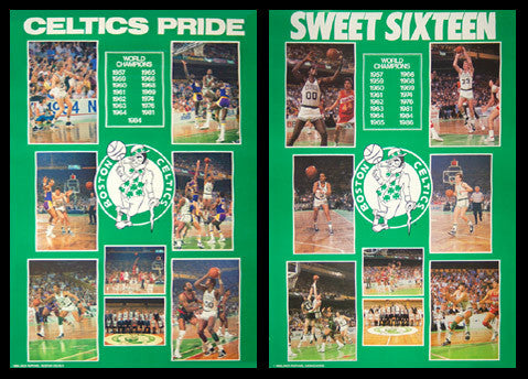 Celtics Pride and Sweet Sixteen Basketball Poster Set