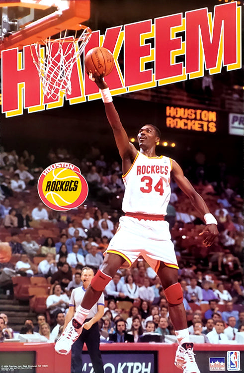 Houston Rockets #34 Basketball Dunk Poster