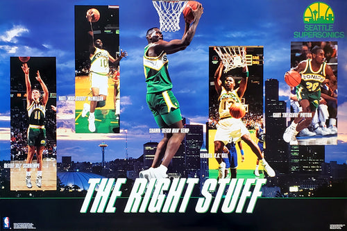Seattle SuperSonics The Right Stuff Basketball Poster