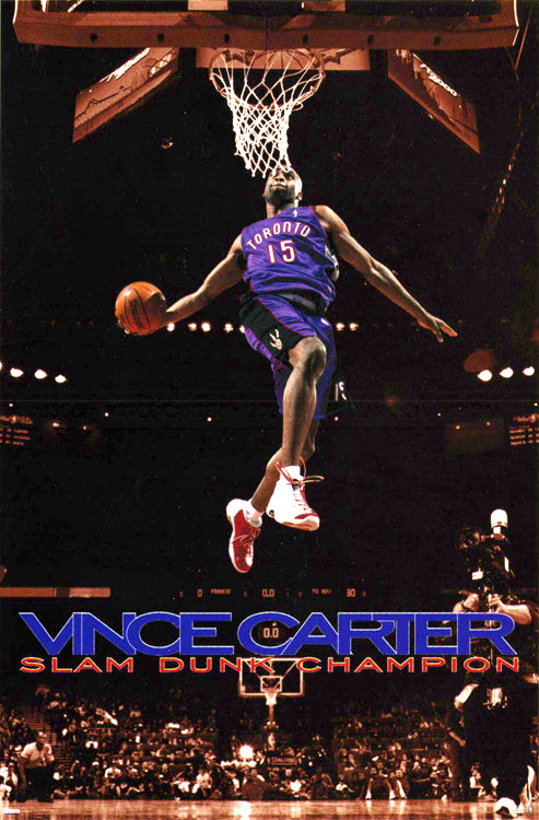 Vince Carter Slam Dunk Champion Basketball Poster