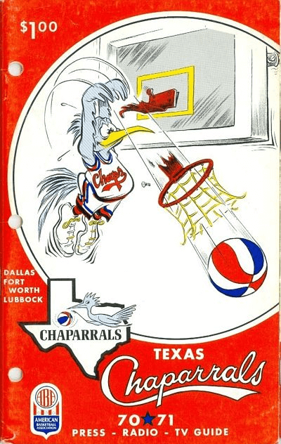 Texas Chaparrals 1970–71 Basketball Guide Cover