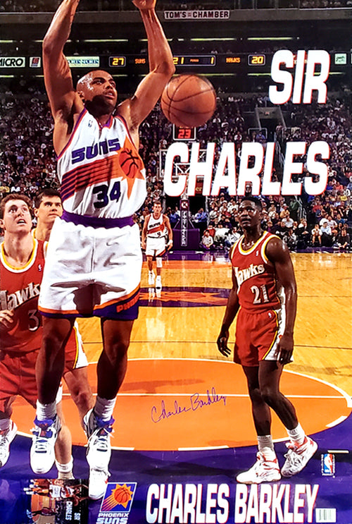 Sir Charles Barkley Phoenix Suns Basketball Poster