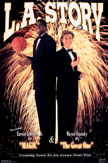 L.A. Story Basketball Comedy Poster with Magic and Gretzky
