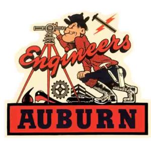 Auburn Engineers Cartoon Graphic Sign