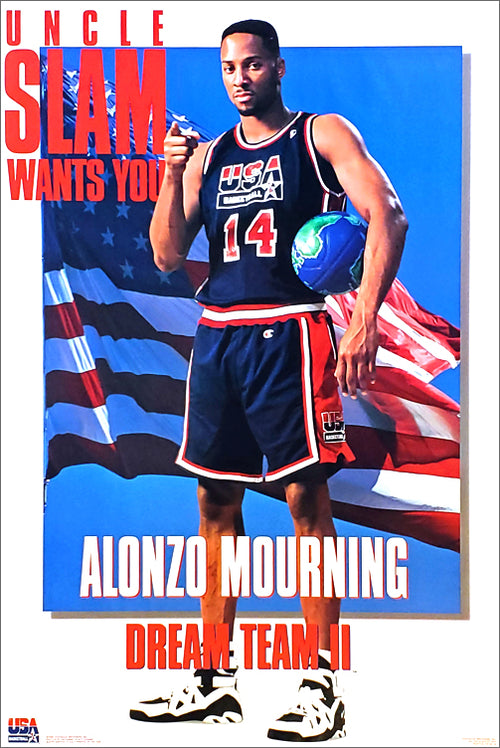 Alonzo Mourning Dream Team II USA Basketball Poster