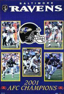 Baltimore Ravens 2001 AFC Champions Collage Poster