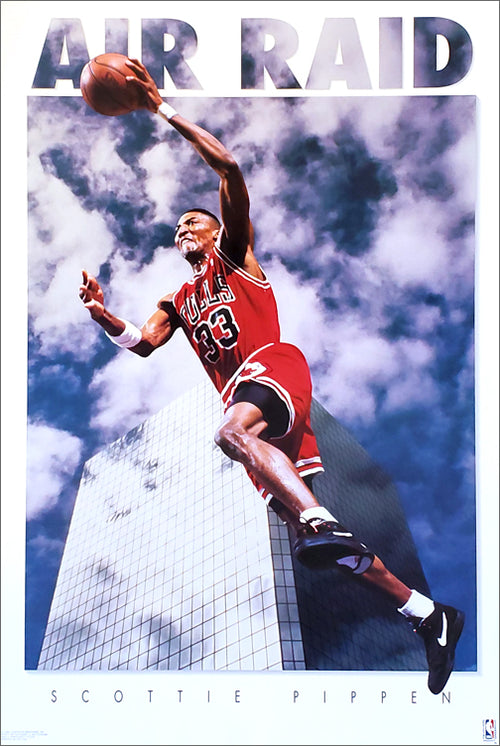 Scottie Pippen Air Raid Basketball Poster