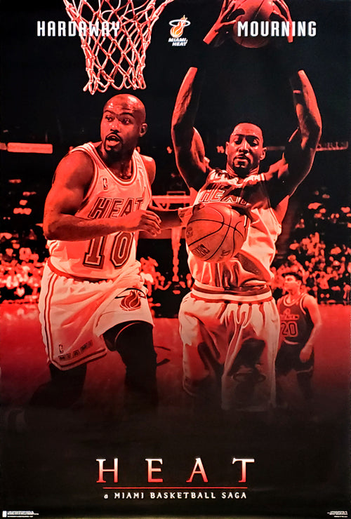 Miami Heat Hardaway & Mourning Basketball Poster