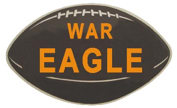 War Eagle Football-Themed Oval Sign