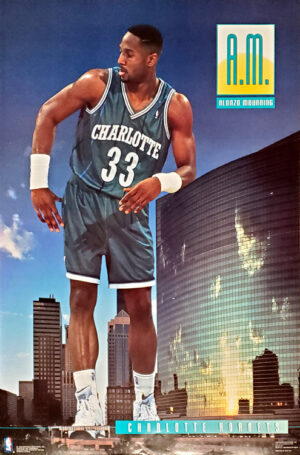 Alonzo Mourning Charlotte Hornets #33 Basketball Poster