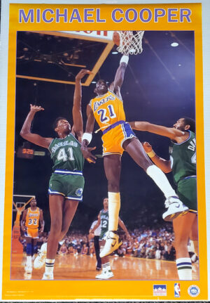 Michael Cooper Lakers Basketball Action Poster