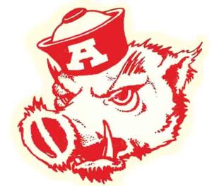 Red and White Wild Boar Cowboy Hat Graphic