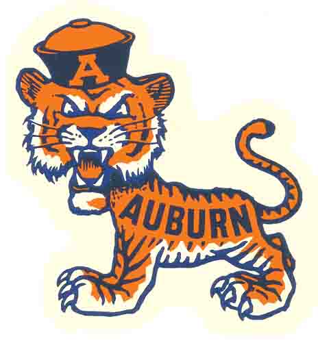 Auburn Tiger Orange and Navy Graphic