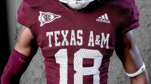 Texas A&M Maroon Football Jersey Number 18