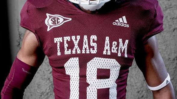 Texas A&M Maroon Football Jersey Number 18