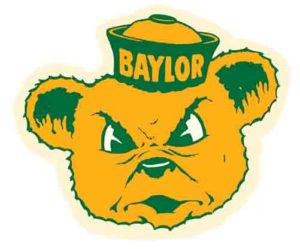 Baylor Bear Mascot Green and Gold Graphic