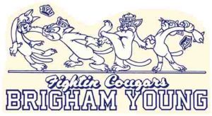 Fighting Cougars Brigham Young Cartoon Graphic Print
