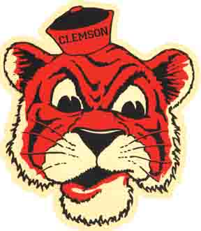 Clemson Tiger Head Red and Black Graphic