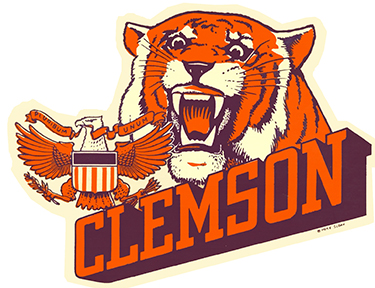 Clemson Tiger and Eagle Retro Graphic