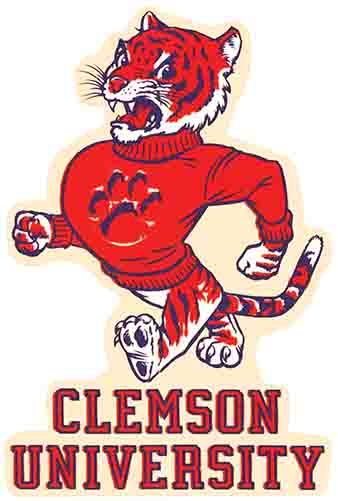 Clemson University Tiger Mascot Graphic Print