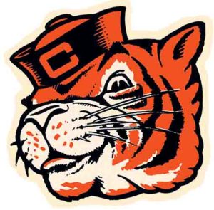 Retro-Style Tiger in Red Cap Graphic