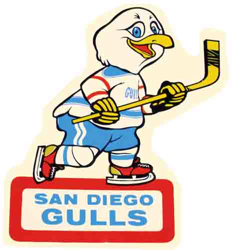 San Diego Gulls Seagull Hockey Player Graphic