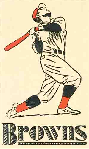 Vintage-Style Browns Baseball Player Wall Art Print