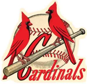 Cardinals Baseball Birds Bat and Ball Graphic