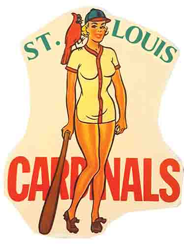 Vintage-Style St. Louis Baseball Woman Wall Art Design