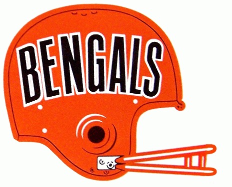 Orange Bengals Football Helmet Graphic